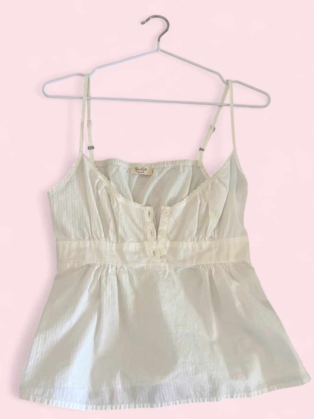 Brandy Melville John galt white tiffany babydoll tank